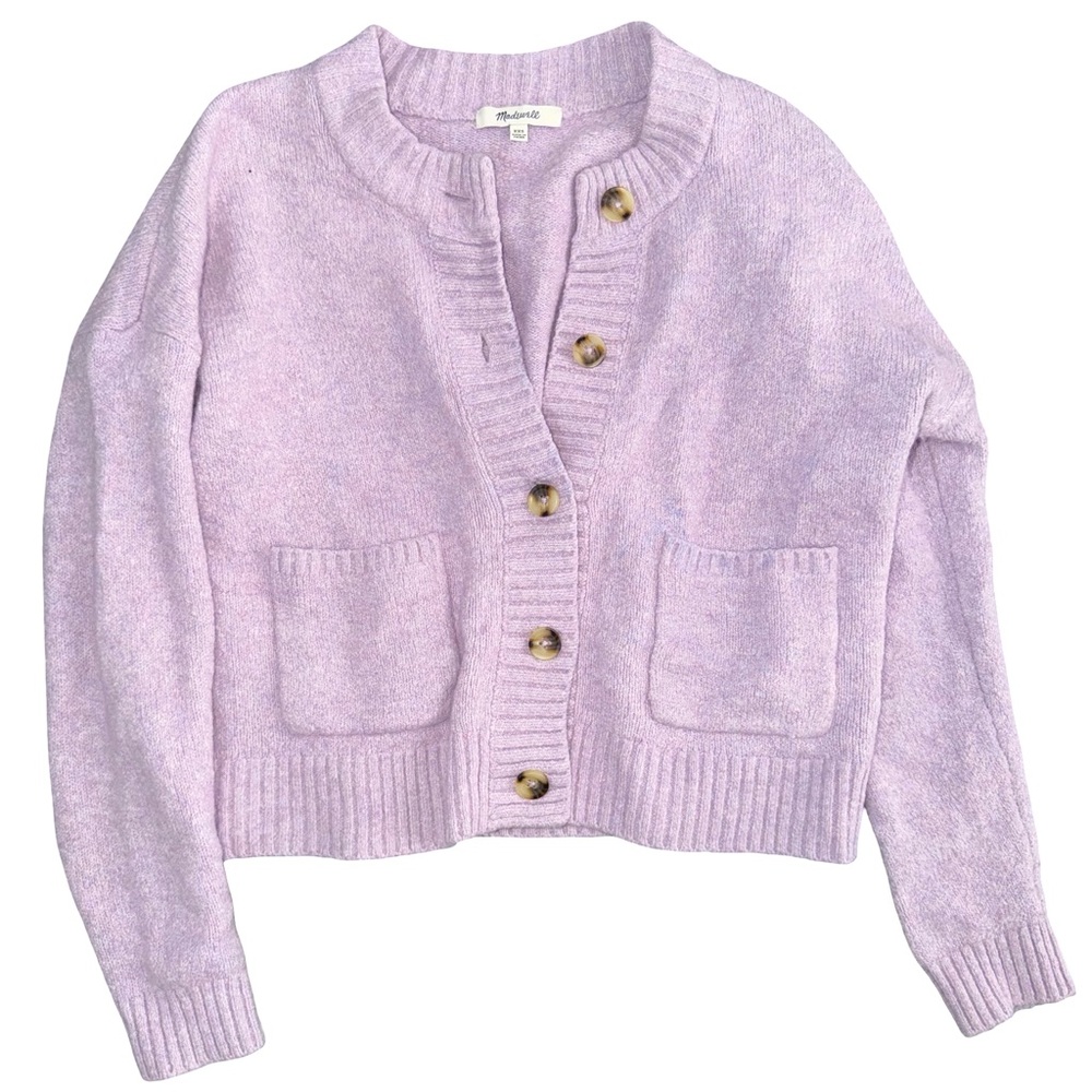 Madewell Colburne Cardigan Sweater lavender size XXS.